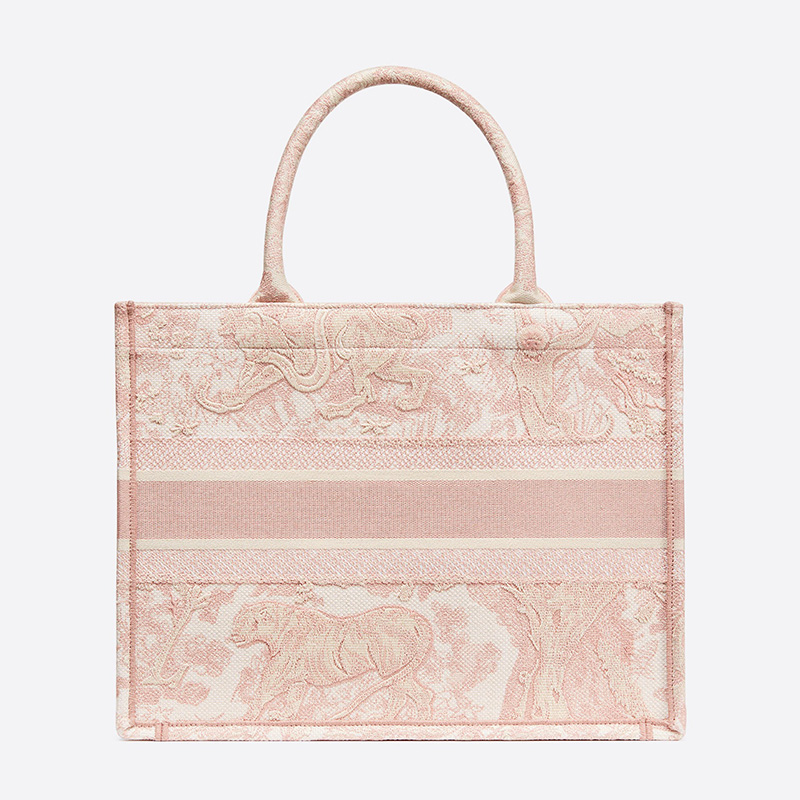 Dior Book Tote Toile De Jouy Motif Canvas Pink