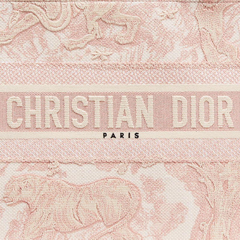 Dior Book Tote Toile De Jouy Motif Canvas Pink
