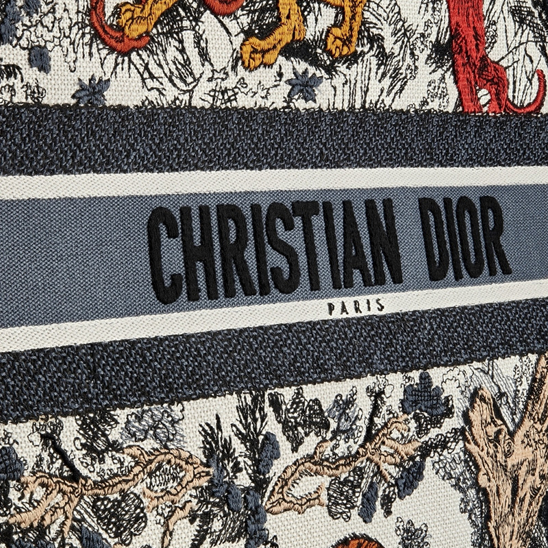 Dior Book Tote Toile De Jouy Motif Canvas Tiger