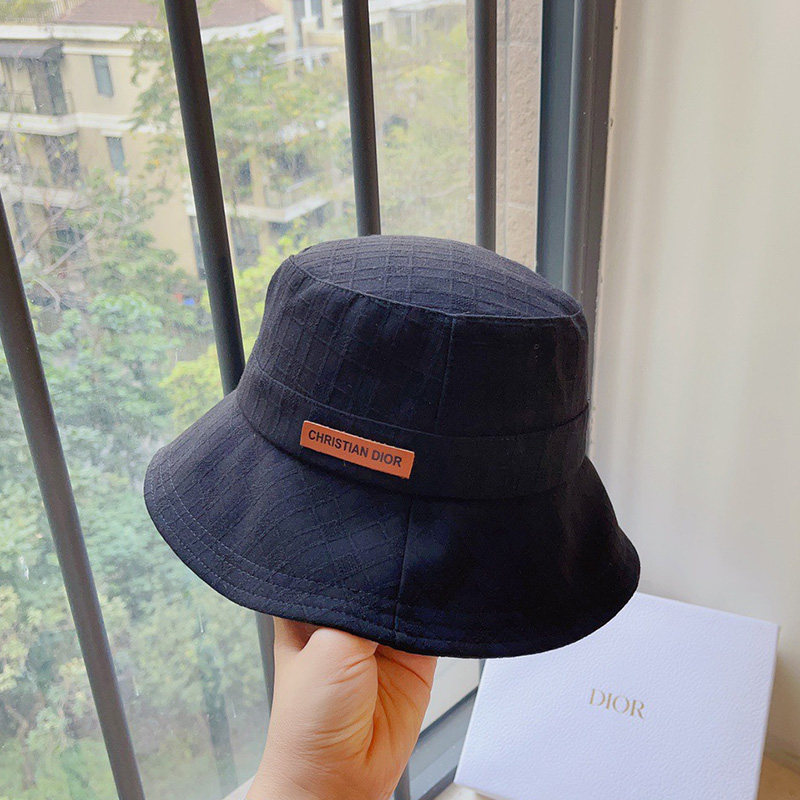 Dior Bucket Hat Cannage Cotton Navy Blue