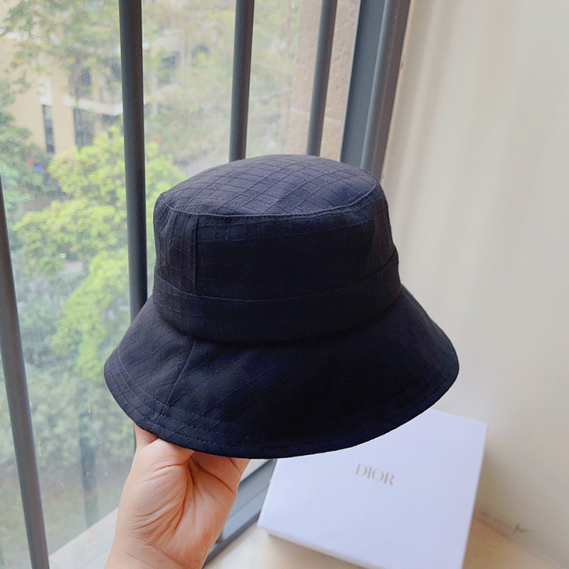 Dior Bucket Hat Cannage Cotton Navy Blue