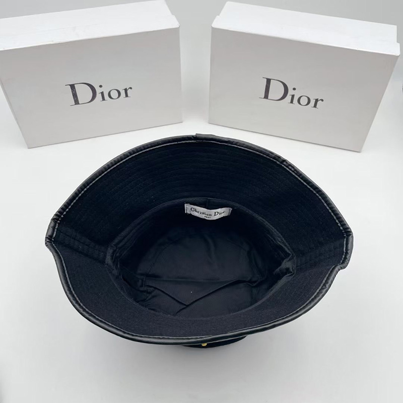 Dior Bucket Hat Shawn Logo Cotton Blue