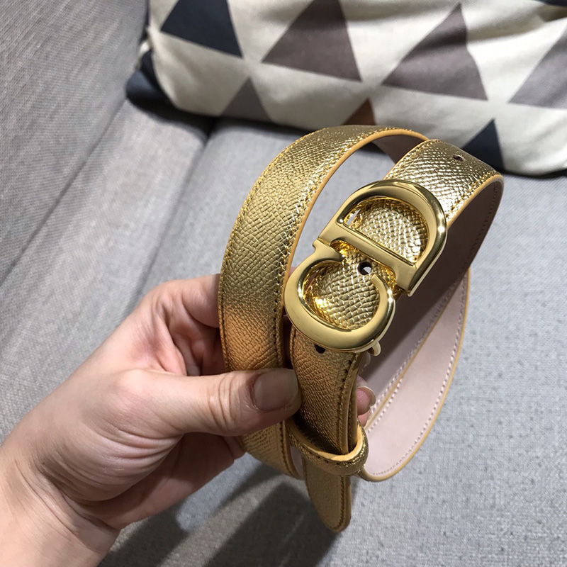 Dior CD Belt Calfskin Gold