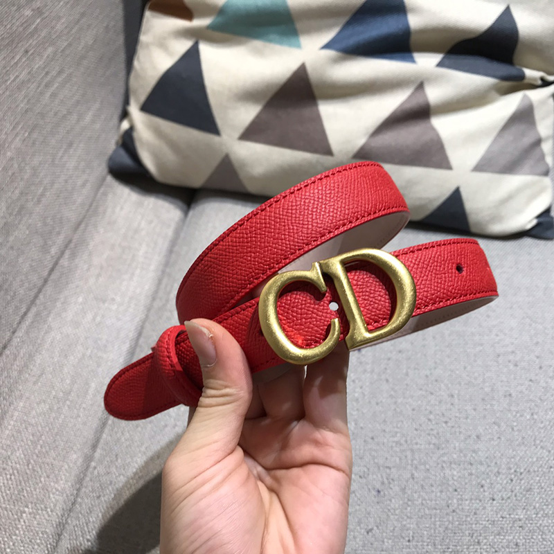 Dior CD Belt Calfskin Red