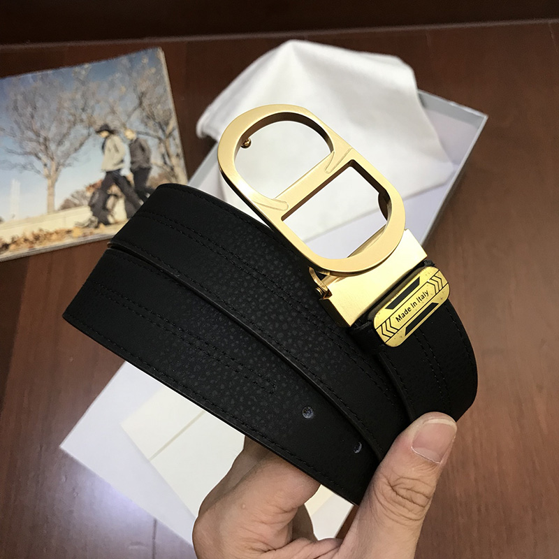 Dior CD Belt Embossed Calfskin Black/Gold