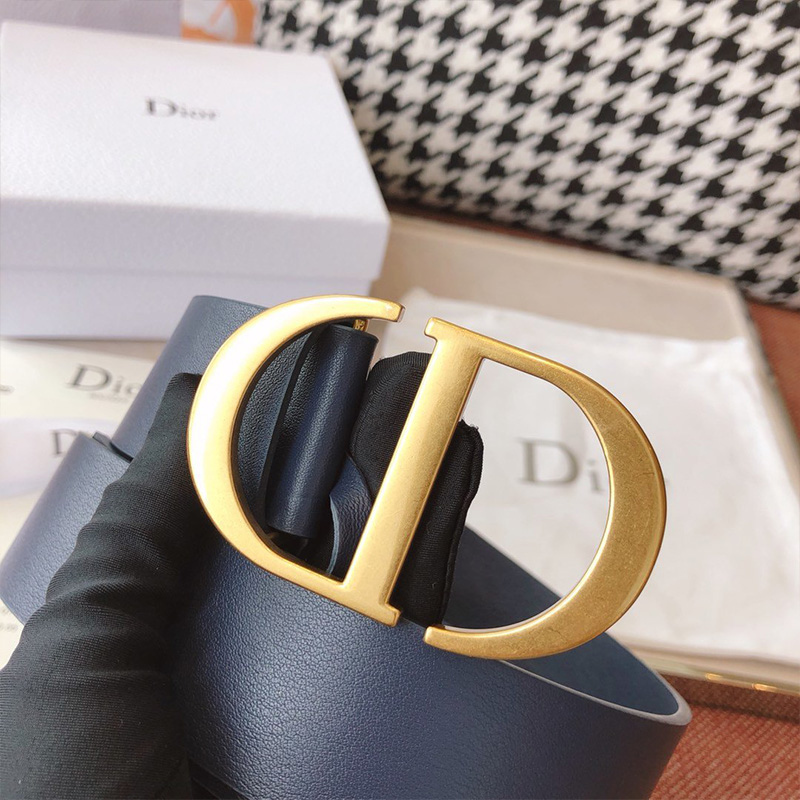 Dior CD Belt Leather Blue