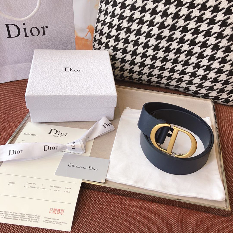 Dior CD Belt Leather Blue