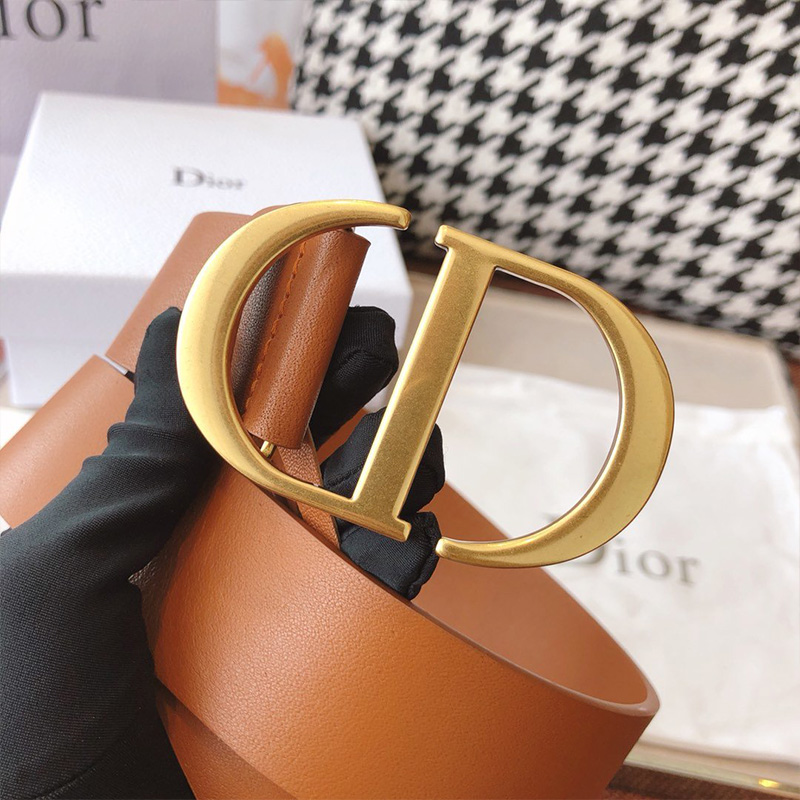 Dior CD Belt Leather Brown