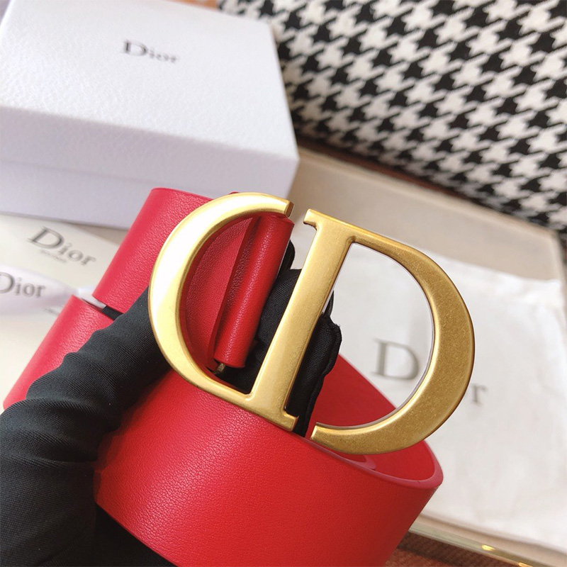 Dior CD Belt Leather Red