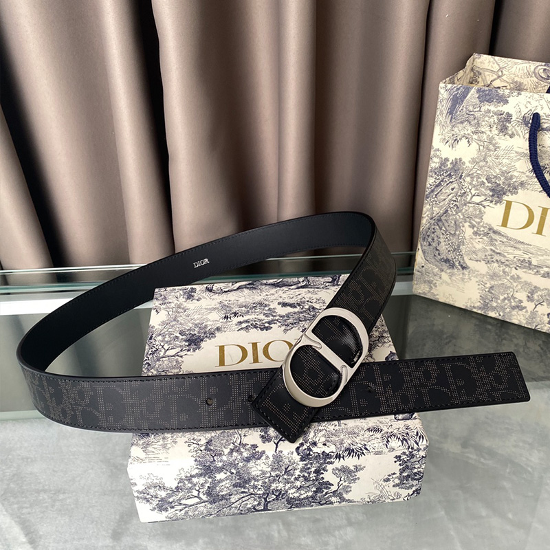 Dior CD Belt Oblique Calfskin Black/Silver