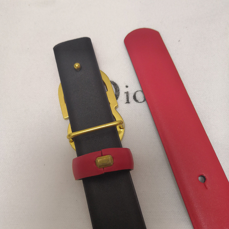 Dior CD Belt Patent Calfskin Red