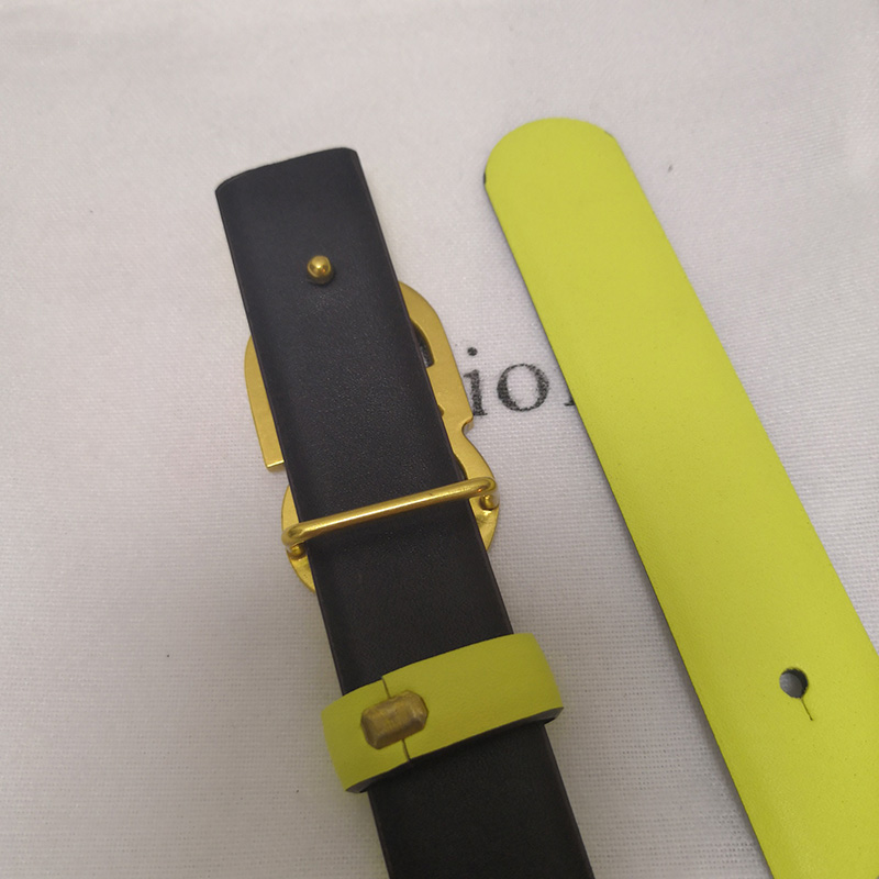 Dior CD Belt Patent Calfskin Yellow