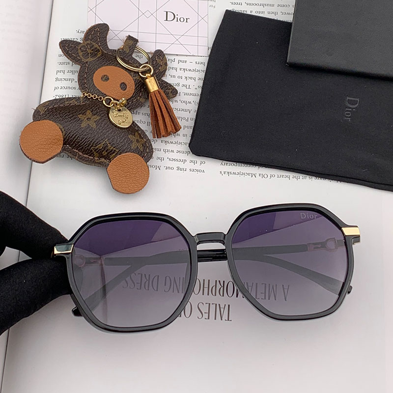 Dior CD1032 Round Sunglasses In Black