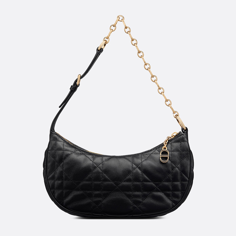 Dior CD Lounge Bag Cannage Lambskin Black