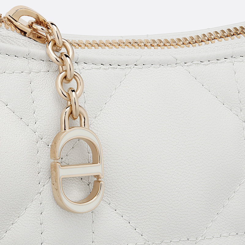 Dior CD Lounge Bag Cannage Lambskin White