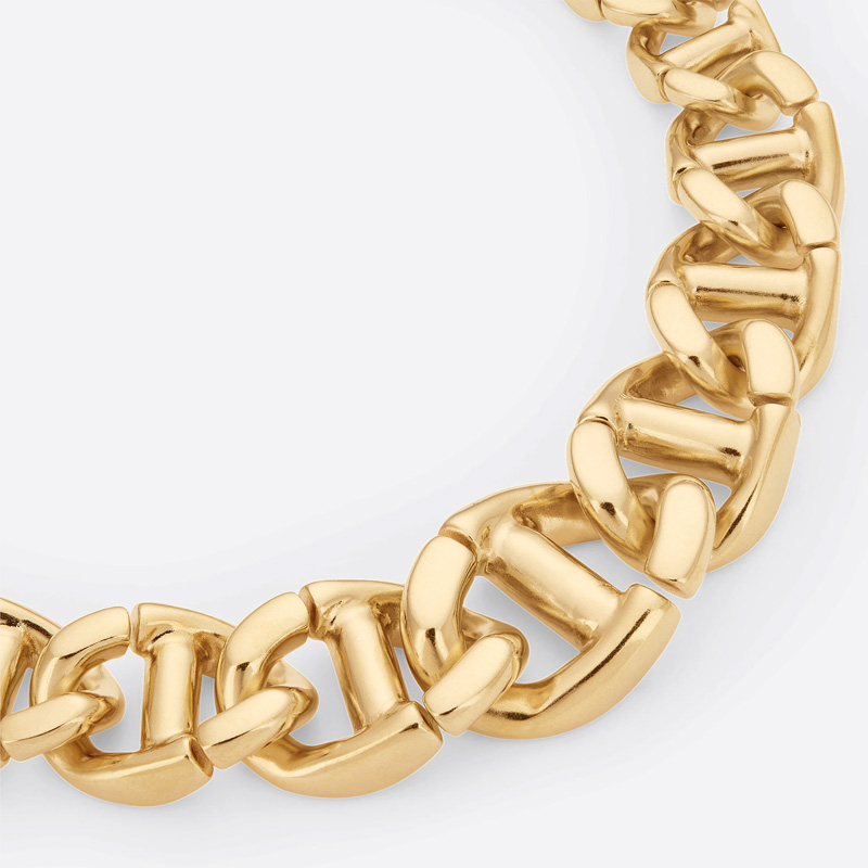 Dior CD Navy Bracelet Metal Gold
