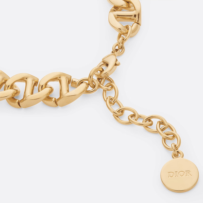 Dior CD Navy Bracelet Metal Gold