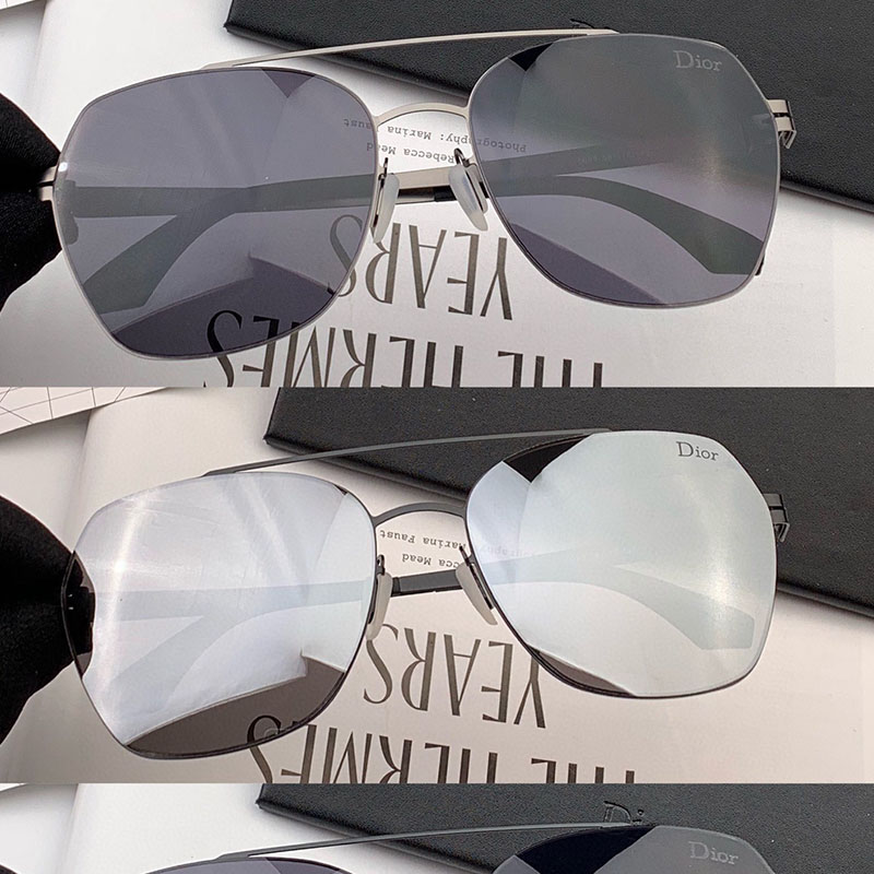 Dior D49990 Pilot Sunglasses In Grey