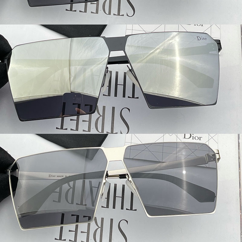 Dior D5543 Oversized Square Sunglasses In Silver