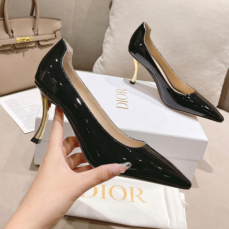 Dior D-Fame Pumps Women Patent Leather Black