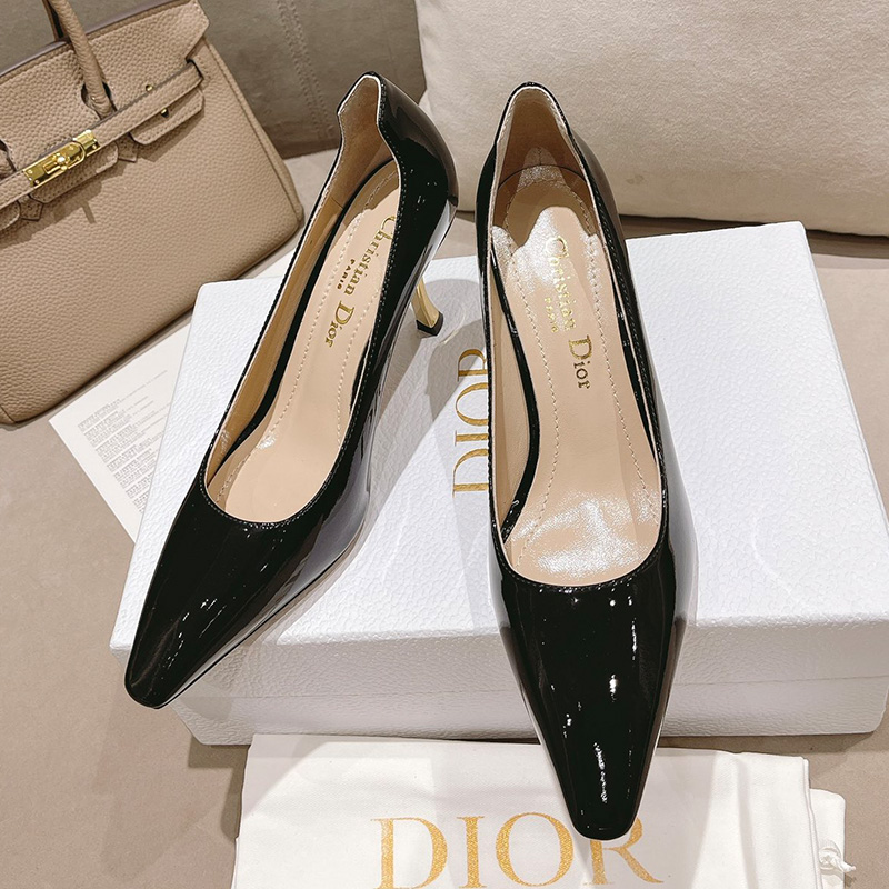 Dior D-Fame Pumps Women Patent Leather Black