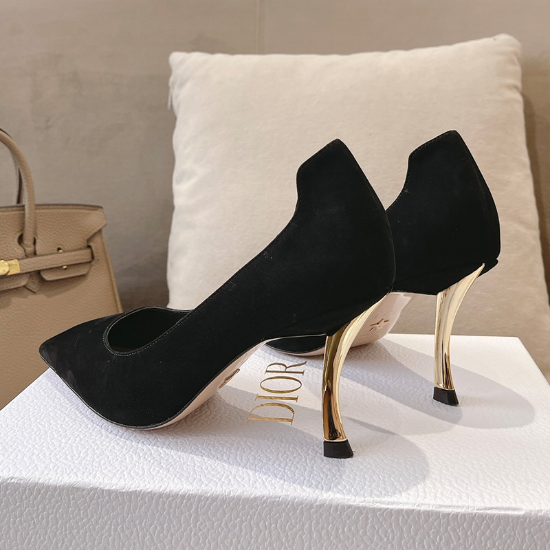 Dior D-Fame Pumps Women Suede Black