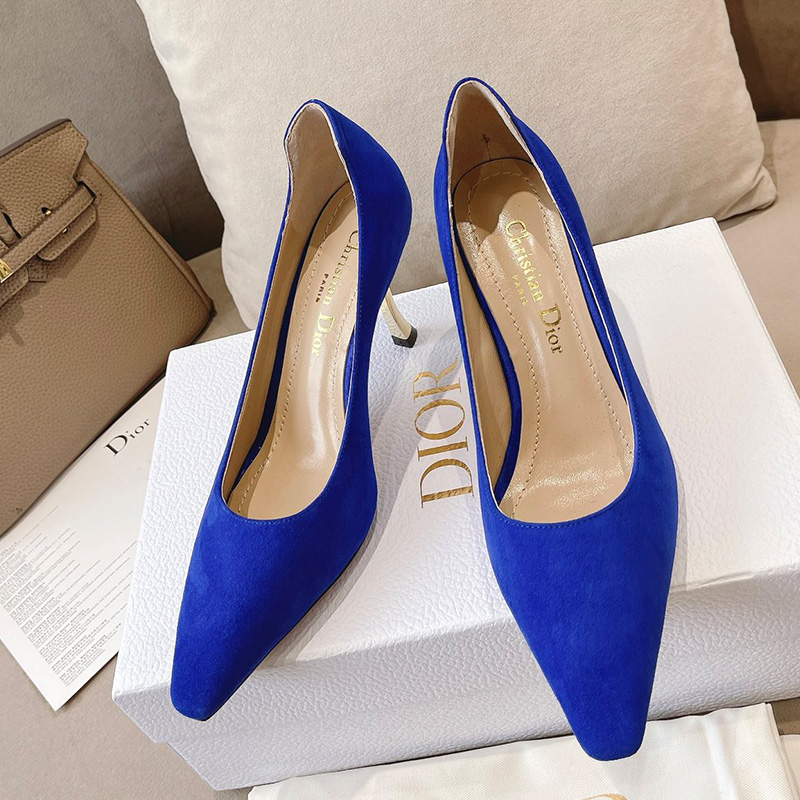 Dior D-Fame Pumps Women Suede Blue