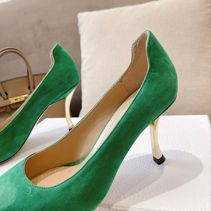 Dior D-Fame Pumps Women Suede Green