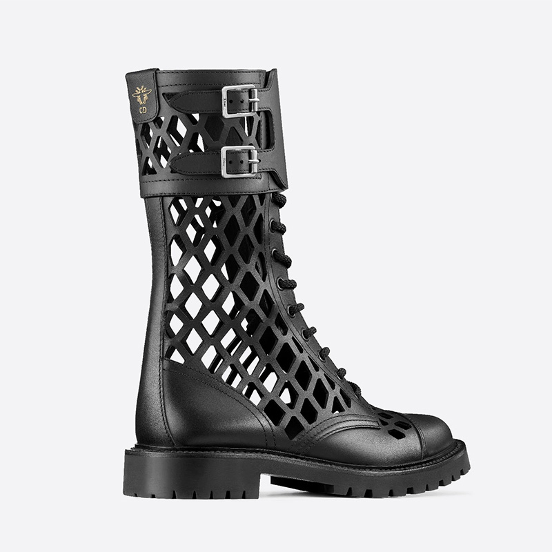 Dior D-Trap Ankle Boots Women Matte Calfskin Black