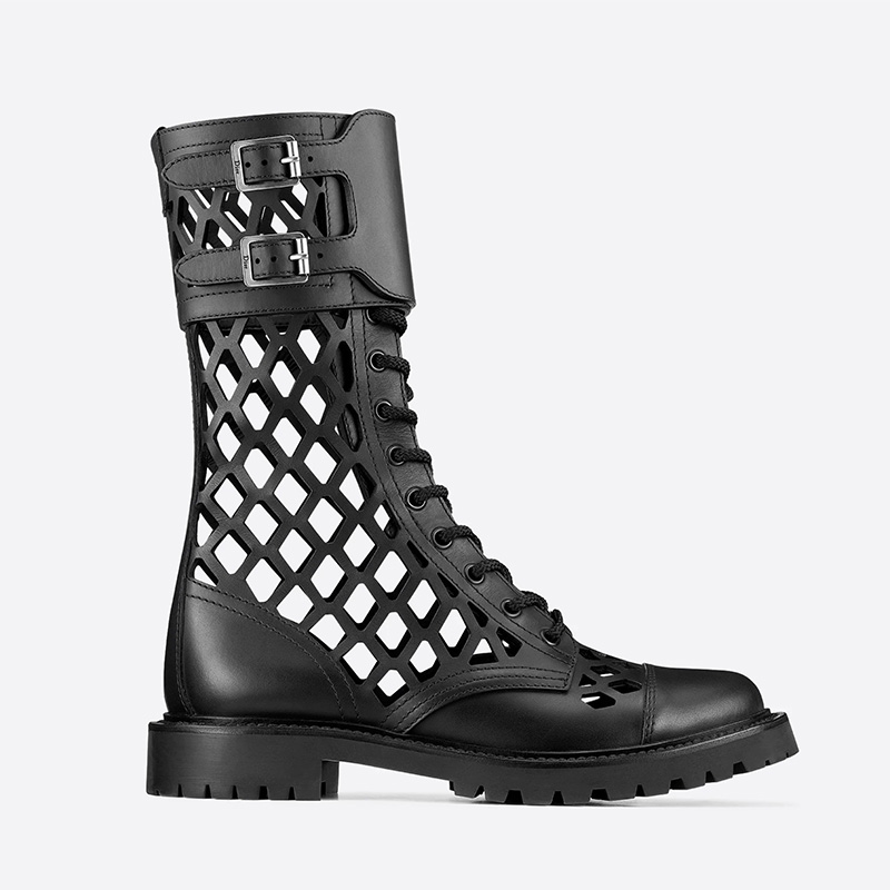 Dior D-Trap Ankle Boots Women Matte Calfskin Black