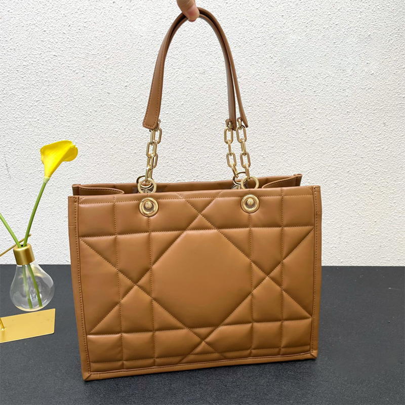 Dior Essential Tote Archicannage Calfskin Brown