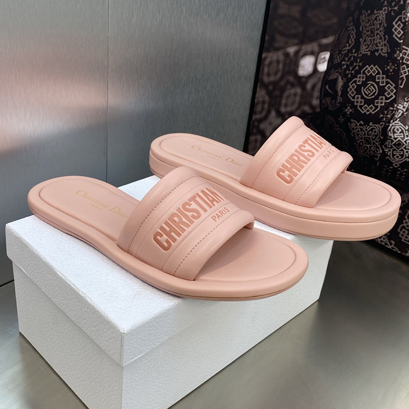 Dior Every-D Slides Women Lambskin Pink