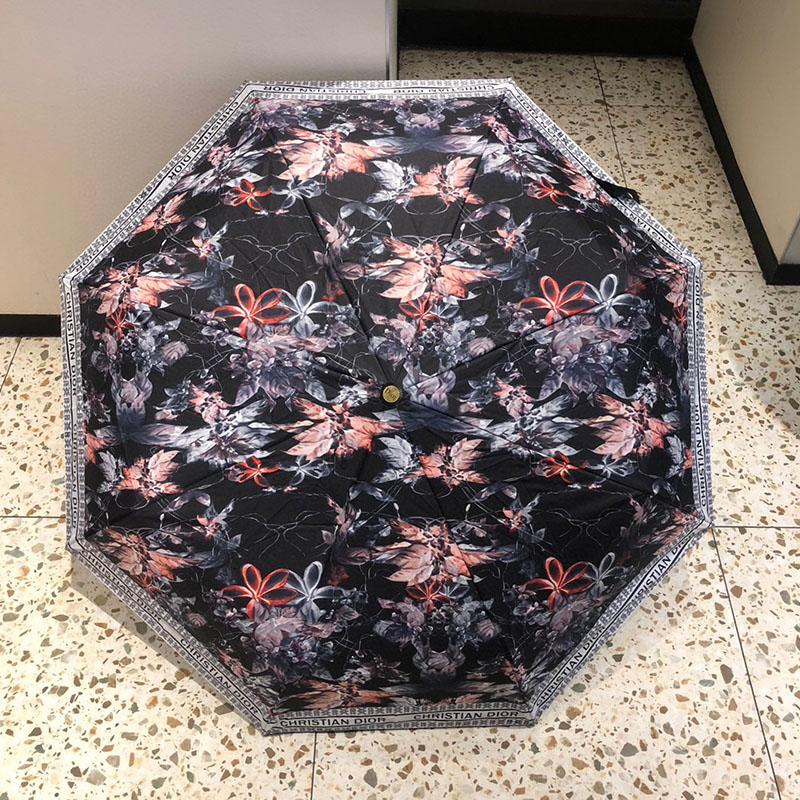 Dior Umbrella Floral Print In Black