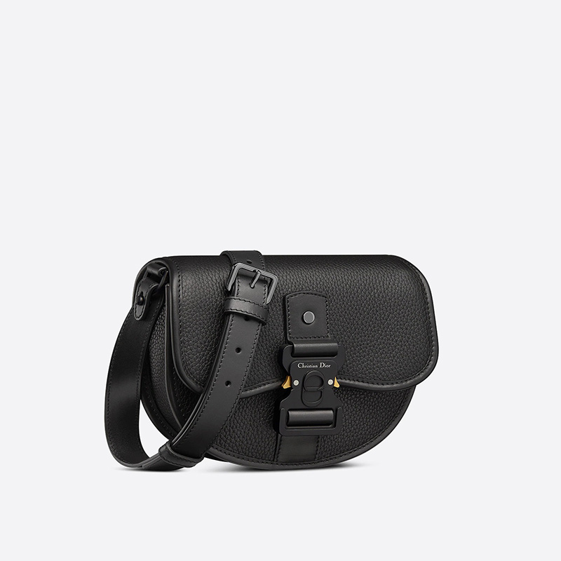 Dior Gallop Messenger Grained Calfskin Black