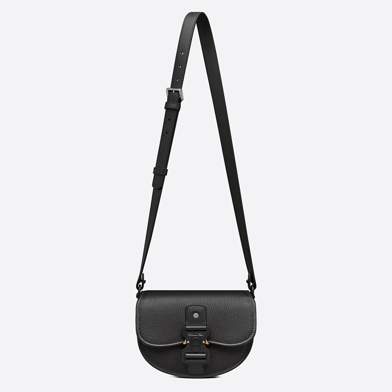 Dior Gallop Messenger Grained Calfskin Black