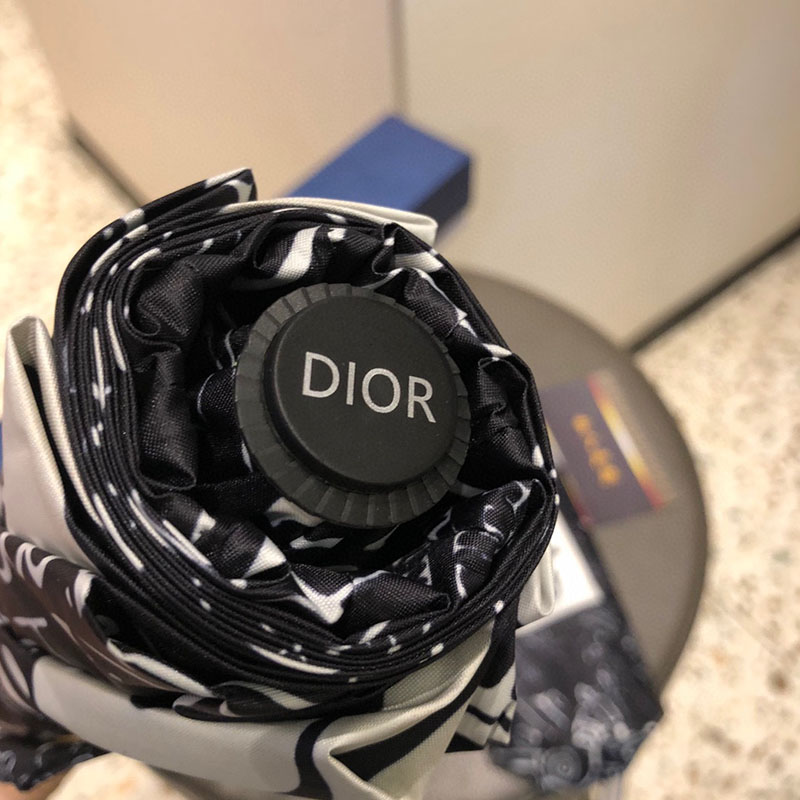 Dior Umbrella Graffiti Print In Black