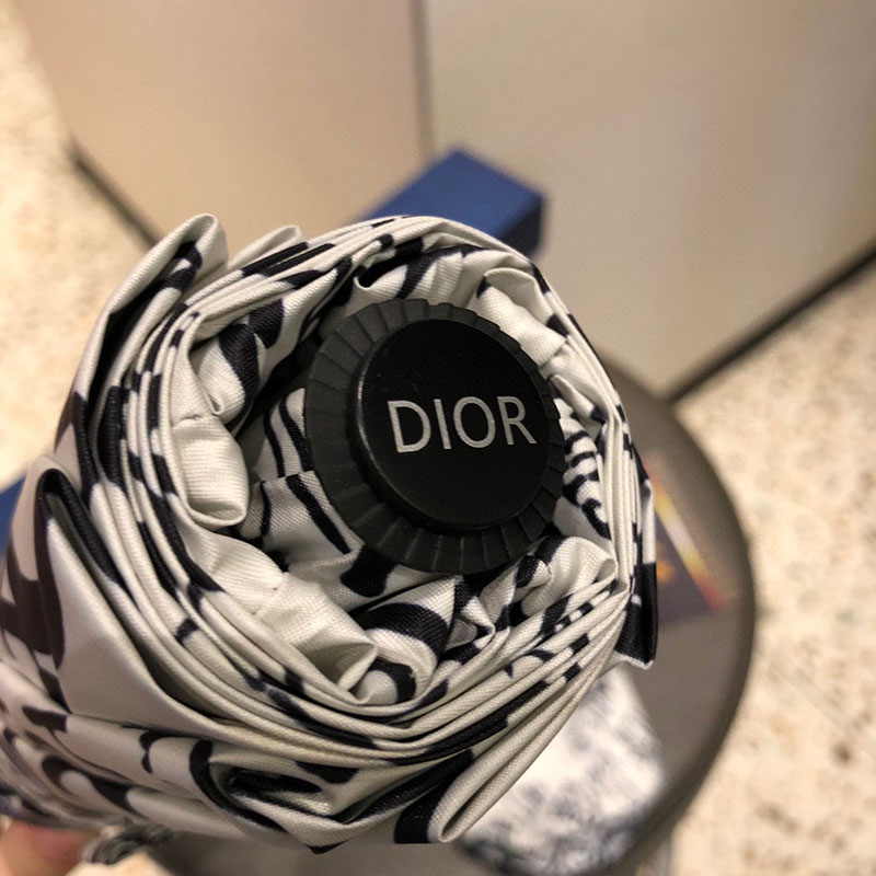 Dior Umbrella Graffiti Print In White