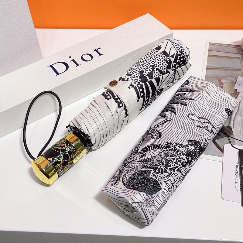 Dior Umbrella Jungle Print In Black