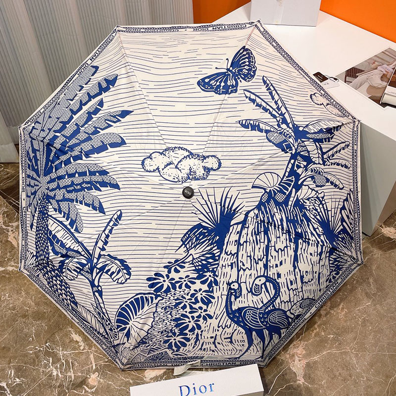 Dior Umbrella Jungle Print In Blue