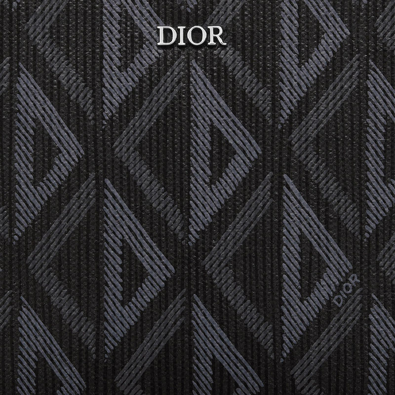 Dior Messenger Pouch CD Diamond Motif Canvas Black