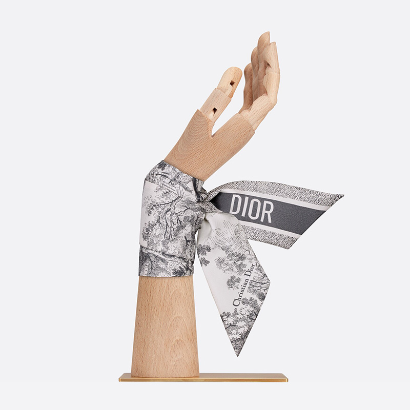 Dior Mitzah Twill Toile de Jouy Silk Grey