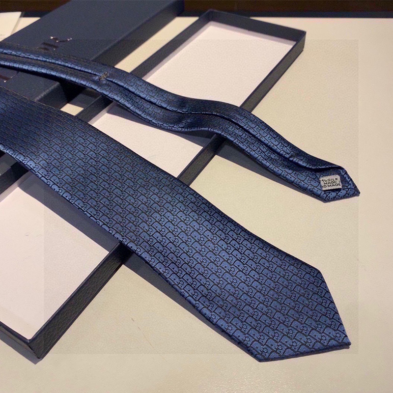 Dior Tie Oblique Pixel Silk Blue