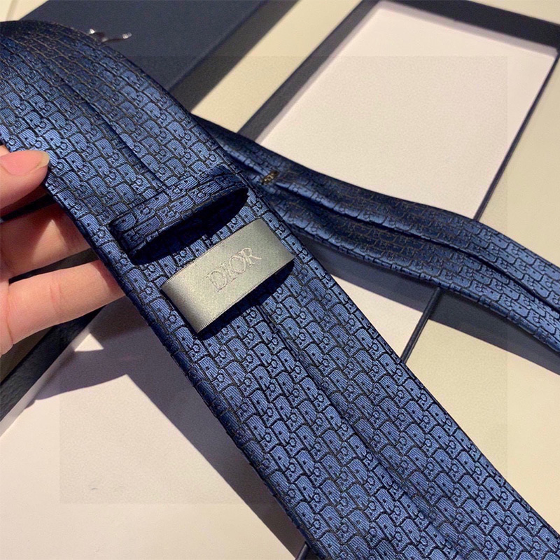 Dior Tie Oblique Pixel Silk Blue