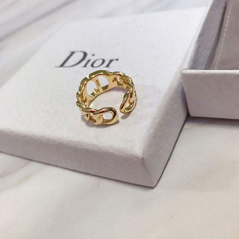 Dior Open Chain 30 Montaigne Ring Metal Gold