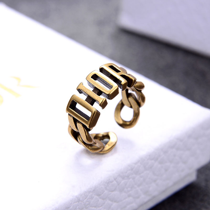 Dior Open Chain Evolution Ring Metal Gold