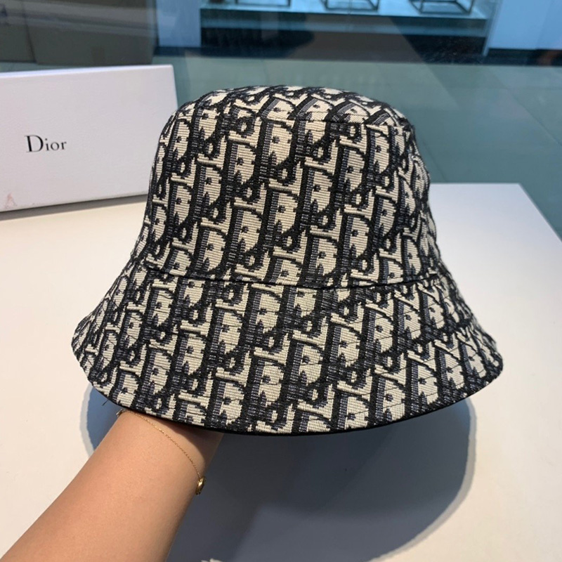 Dior Reversible Bucket Hat Teddy Oblique Cotton Black