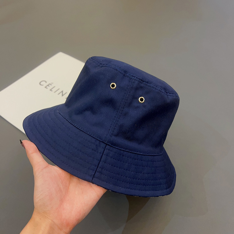 Dior Reversible Bucket Hat Teddy Oblique Cotton Blue