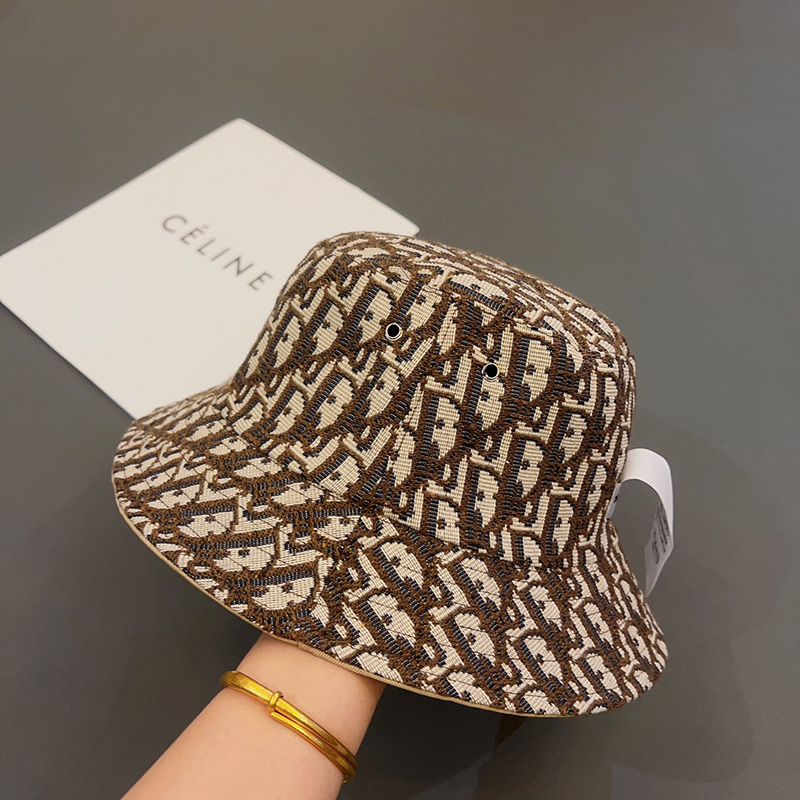 Dior Reversible Bucket Hat Teddy Oblique Cotton Khaki