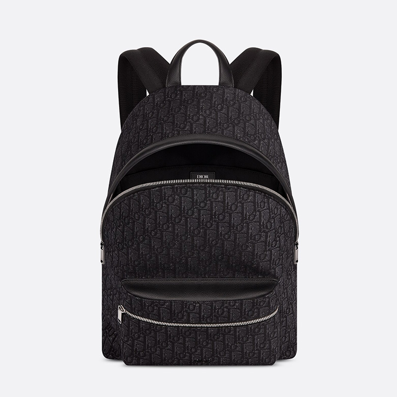 Dior Rider Backpack Oblique Motif Canvas Black