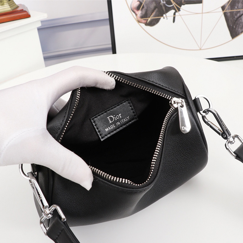 Dior Roller Messenger Atelier Grained Calfskin Black